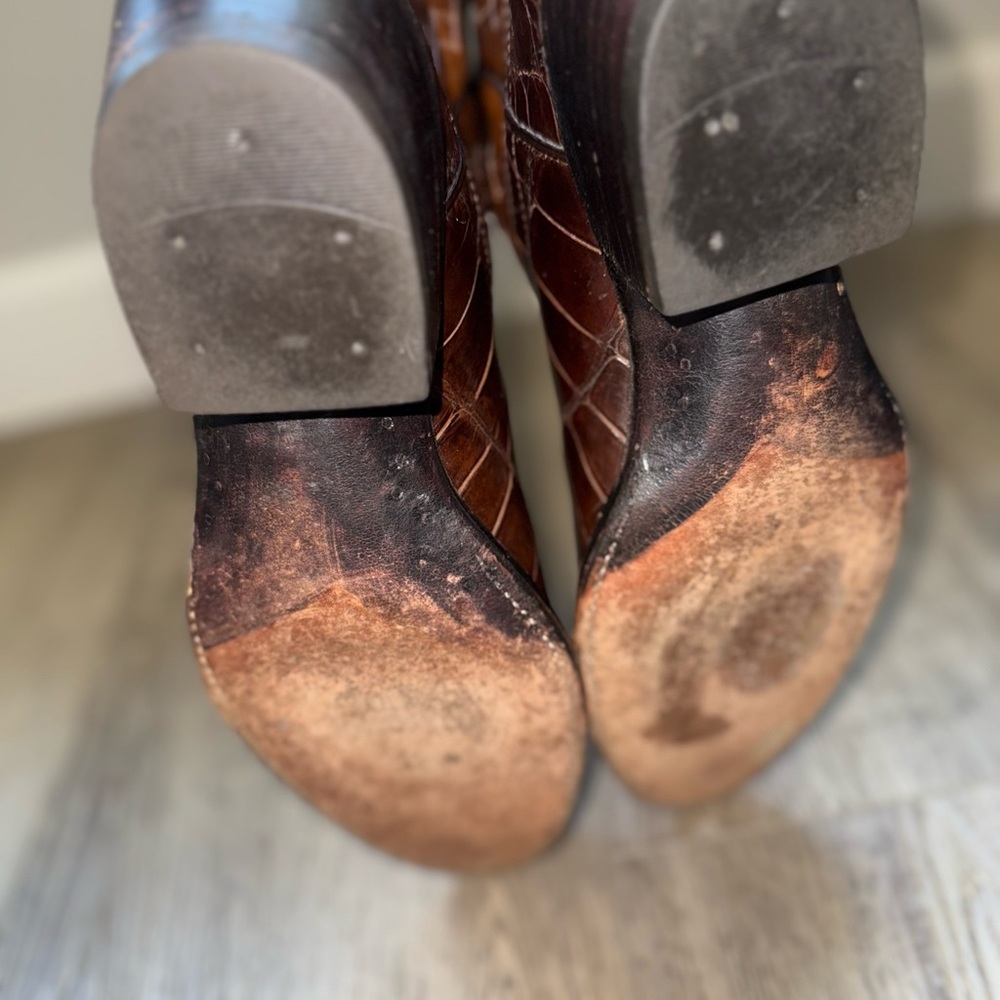 Dan Post Two-Tone Leather Cowboy Boots - Picture 5 of 12